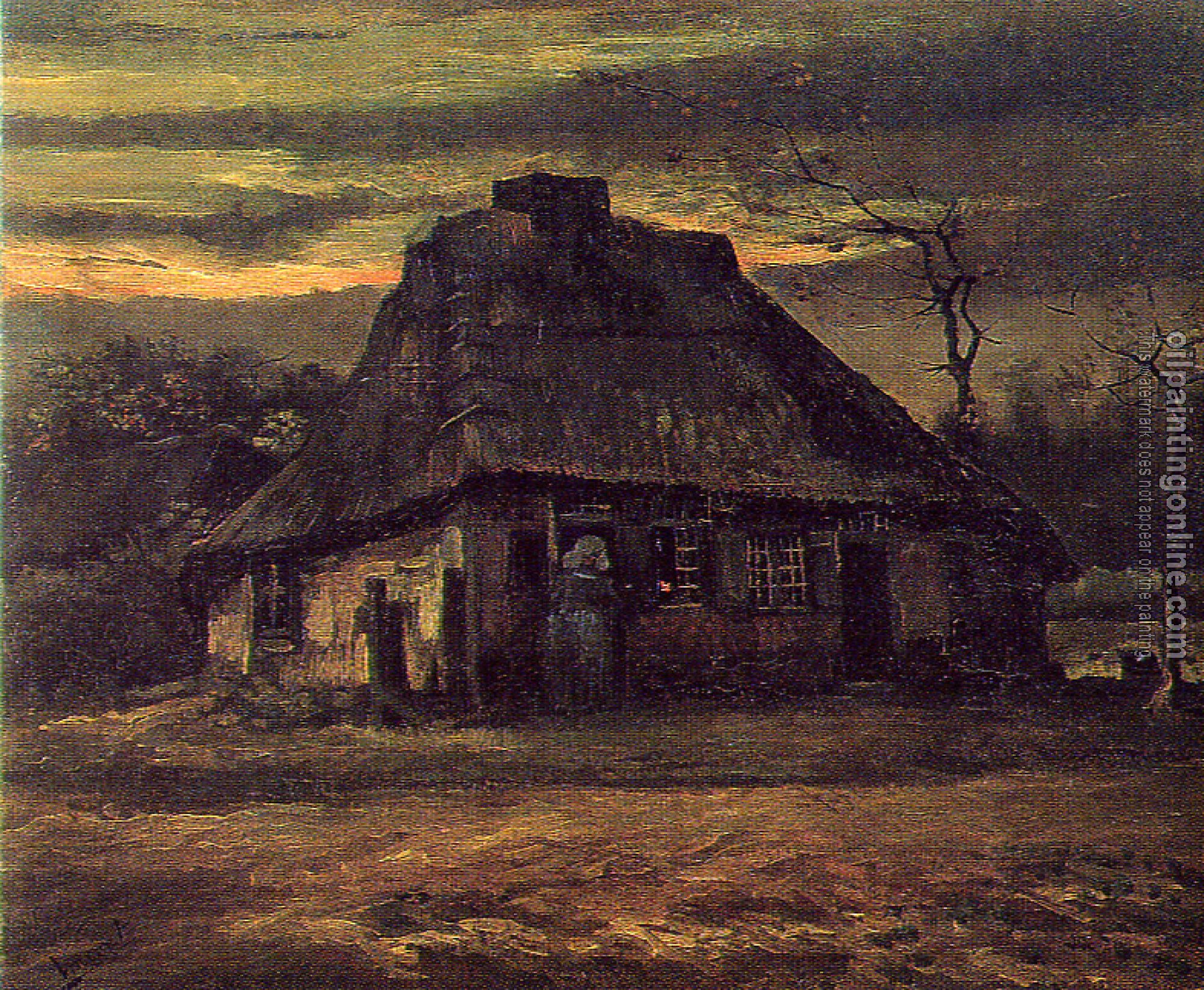 Gogh, Vincent van - Cottage at Nightfall